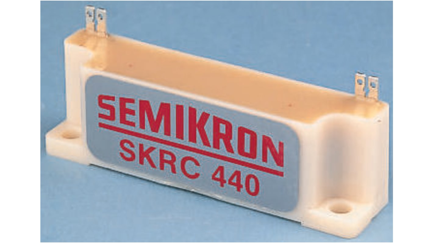 Condensador RC Semikron, 47nF 68Ω, 440V ac, Pestaña