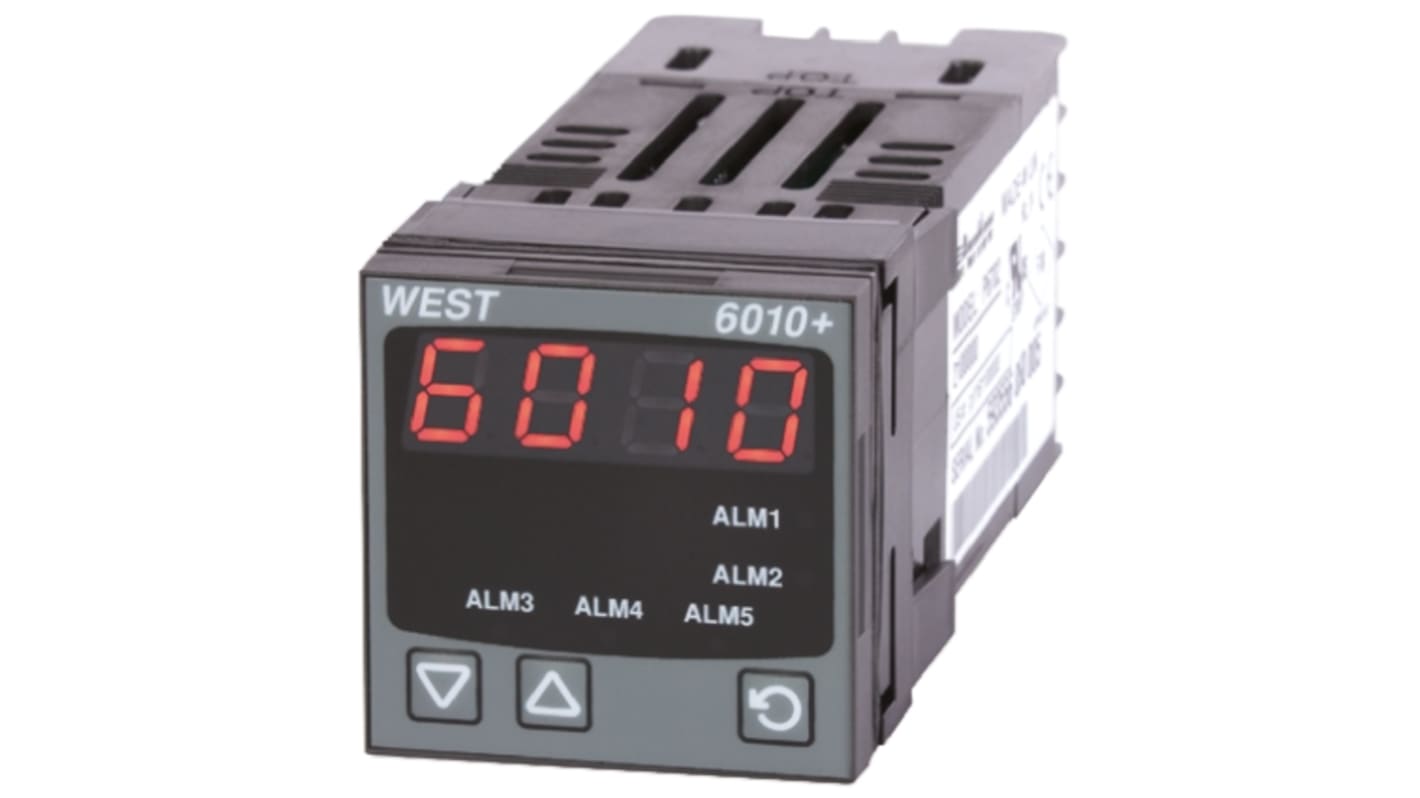 Indicador de proceso West Instruments 6010, con display LED, para RTD, termopares, dim. 45mm x 45mm