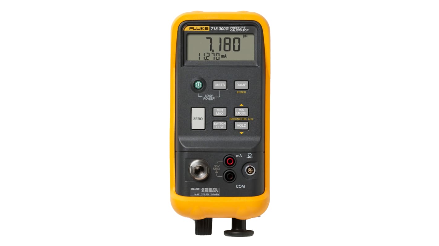 Fluke 718 -850mbar to 20bar Pressure Calibrator - With RS Calibration