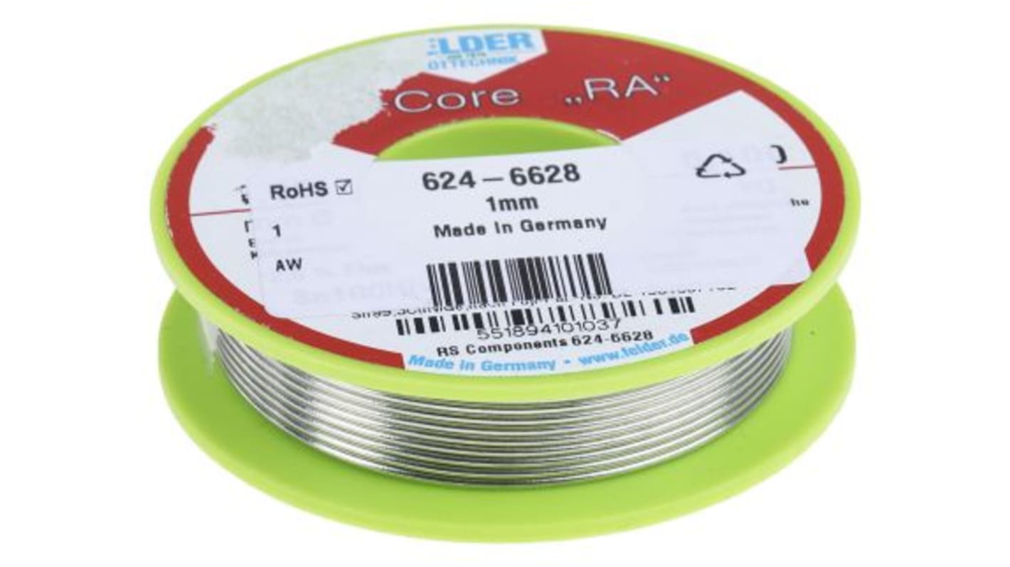 Felder Lottechnik Wire, 1mm Lead Free Solder, 227°C Melting Point