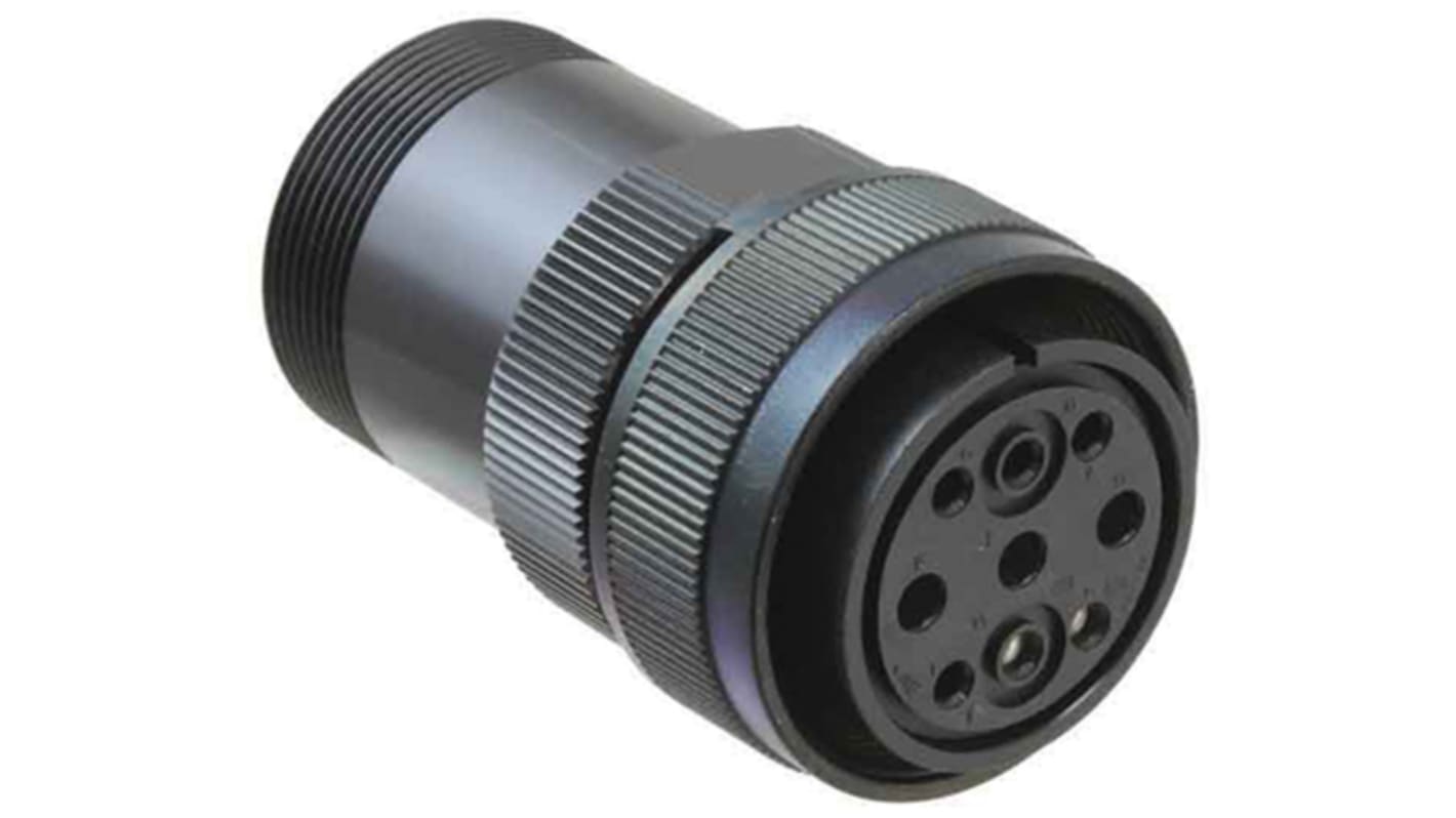 JAE Circular Connector, 9 Contacts, Cable Mount, Plug, Female, IP67, JL04V Series