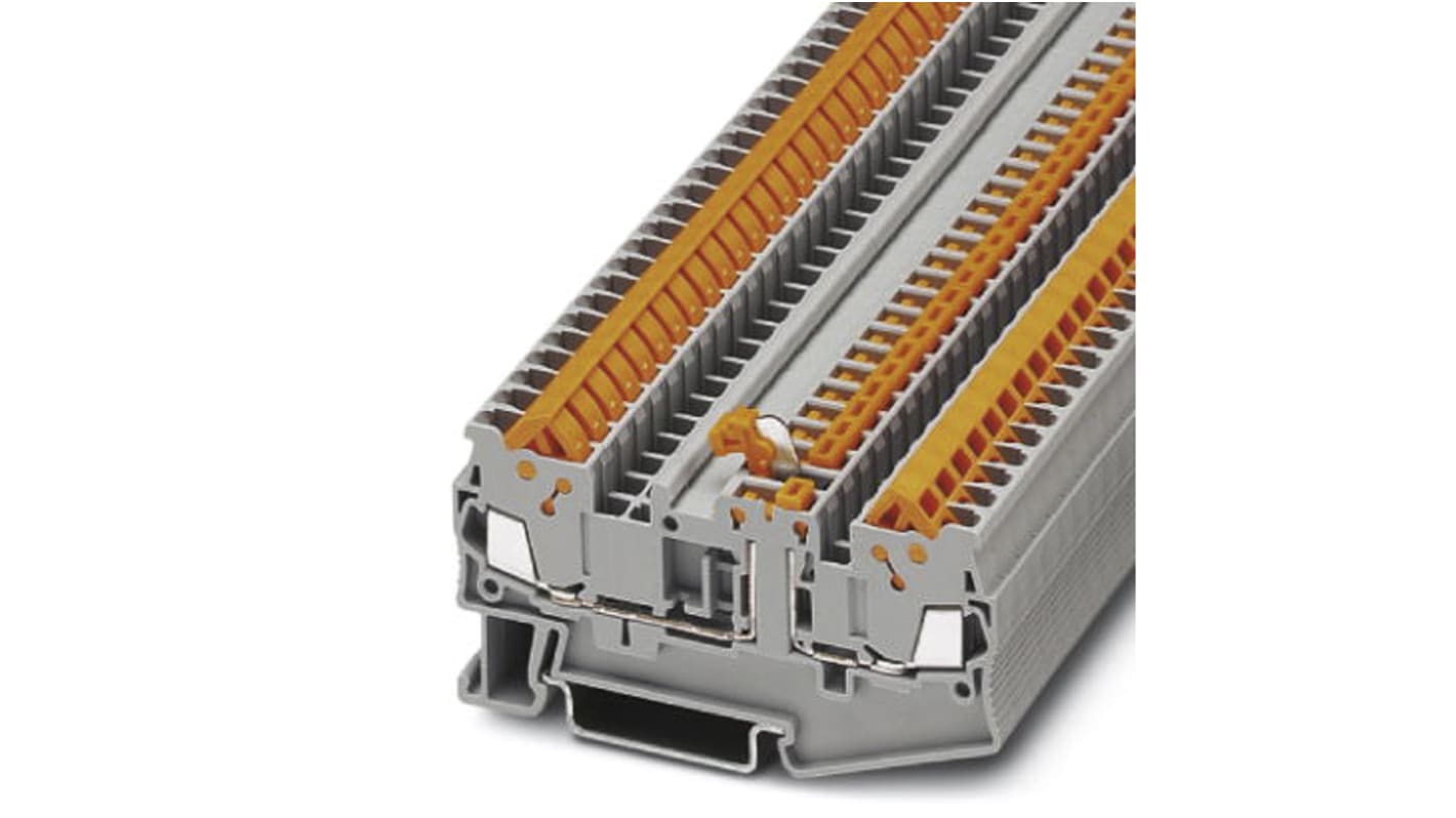 Phoenix Contact QTC 1.5-MT Series Grey Knife Disconnect Terminal Block, 0.25 → 1.5mm², Single-Level, Quick