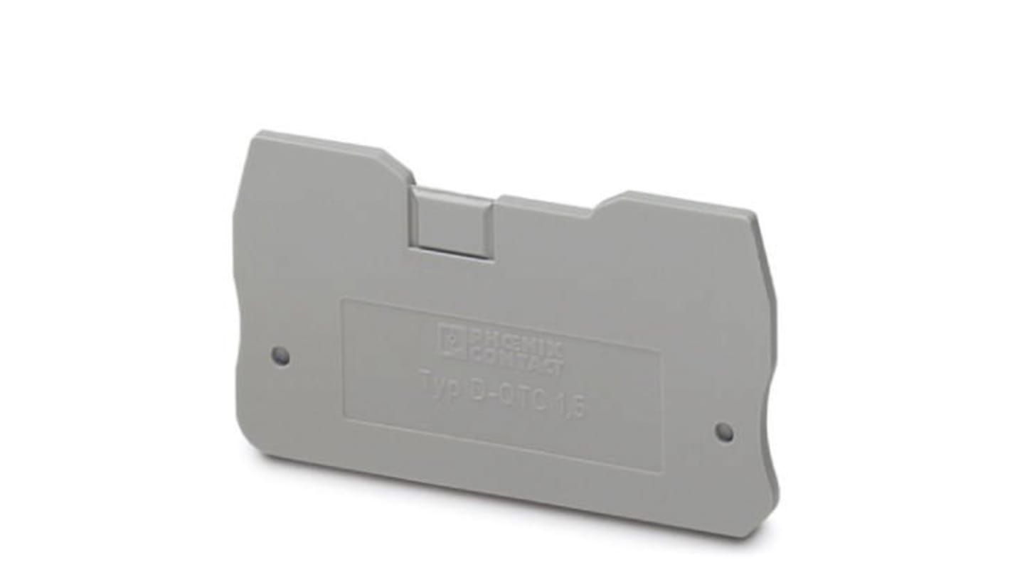 Phoenix Contact D-QTC 1.5 Series End Cover for Use with DIN Rail Terminal Blocks