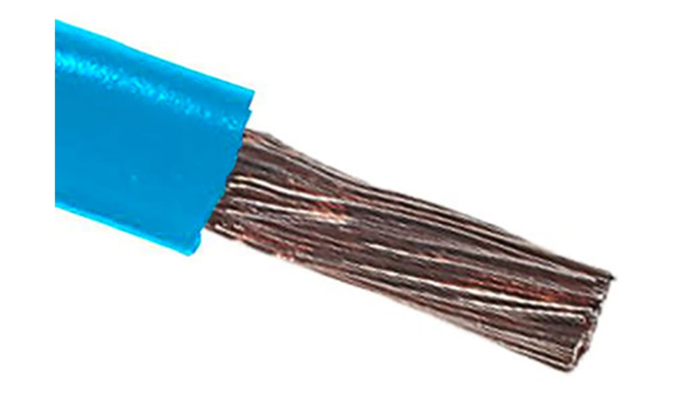 Fils de câblage RS PRO, 16 mm², Bleu Moyen, 6 AWG, 100m, 600 V