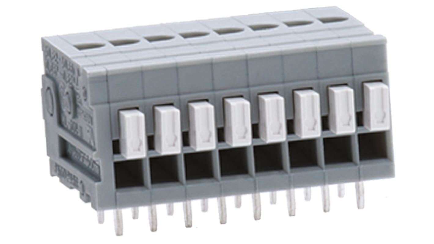 Sato Parts PCB Terminal Block, 3-Contact, 2.54mm Pitch, Through Hole Mount, 1-Row, Solder Termination