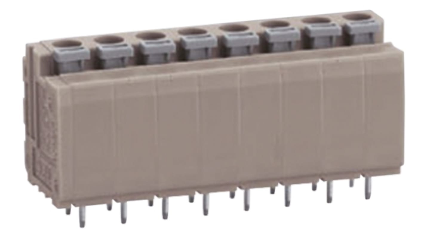 Sato Parts PCB Terminal Block, 3-Contact, 5mm Pitch, Through Hole Mount, 1-Row, Solder Termination