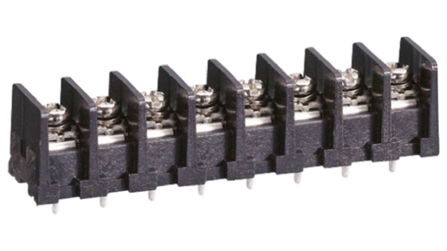 Sato Parts Barrier Strip, 8 Contact, 7.62mm Pitch, 1 Row, 10A, 250 V, Solder Termination