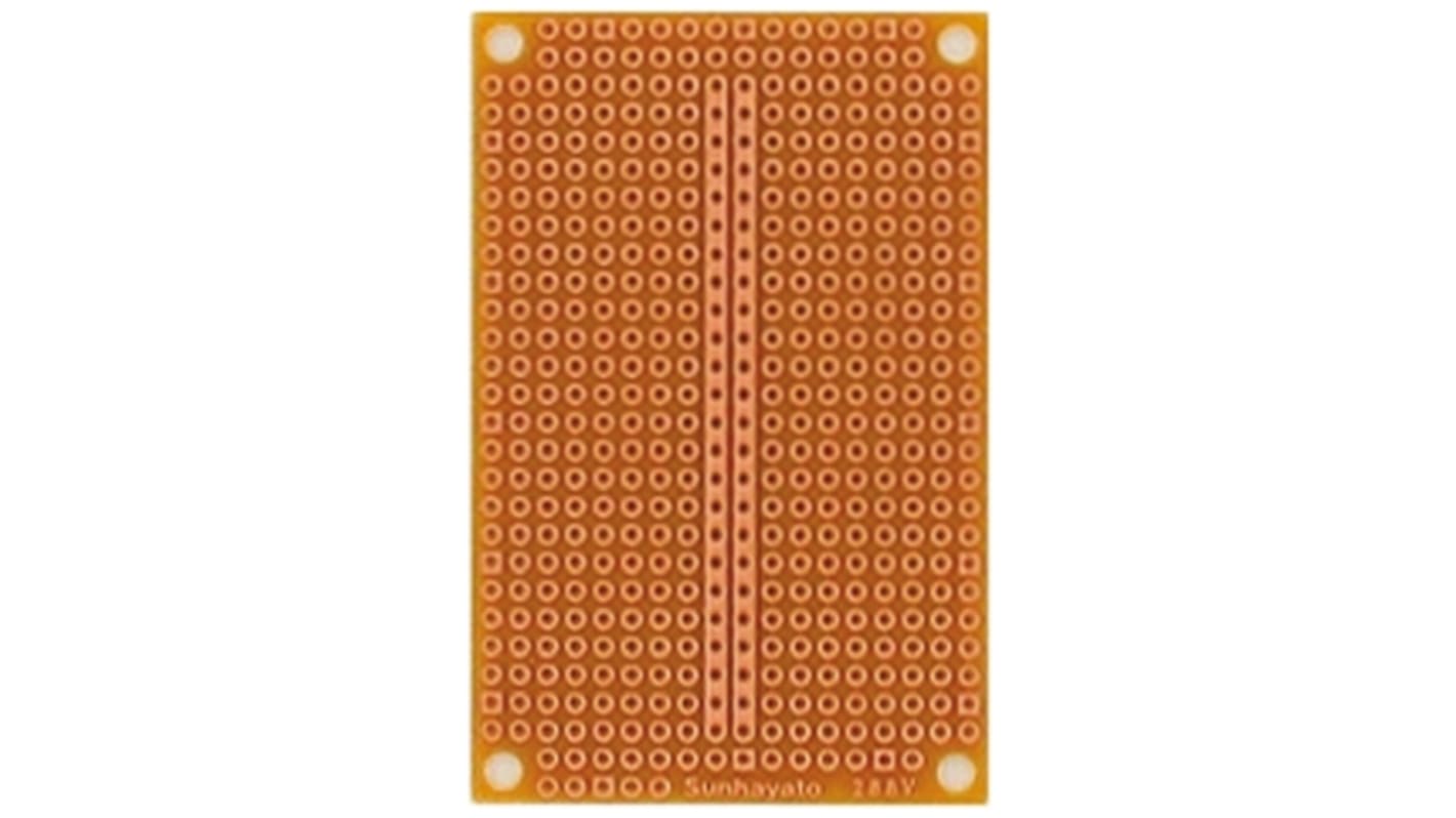 Sunhayato Matrix Board FR1 1mm Holes, 2.54 x 2.54mm Pitch, 72 x 47 x 1.6mm