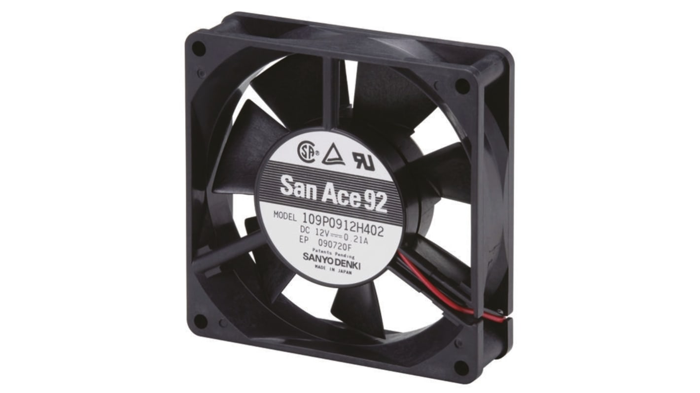 山洋電気 San Ace 軸流ファン 電源電圧：12 V dc, DC, 80 x 80 x 25mm, 109R0812H402