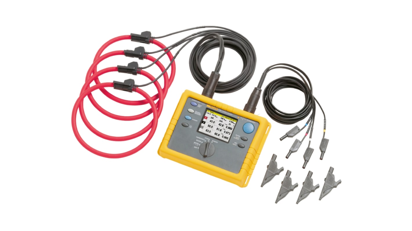 Fluke Strom, Spannung, Leistung Datenlogger, 480 V ac, 830 V ac / 10 A, 3000 A, 0°C → +40°C