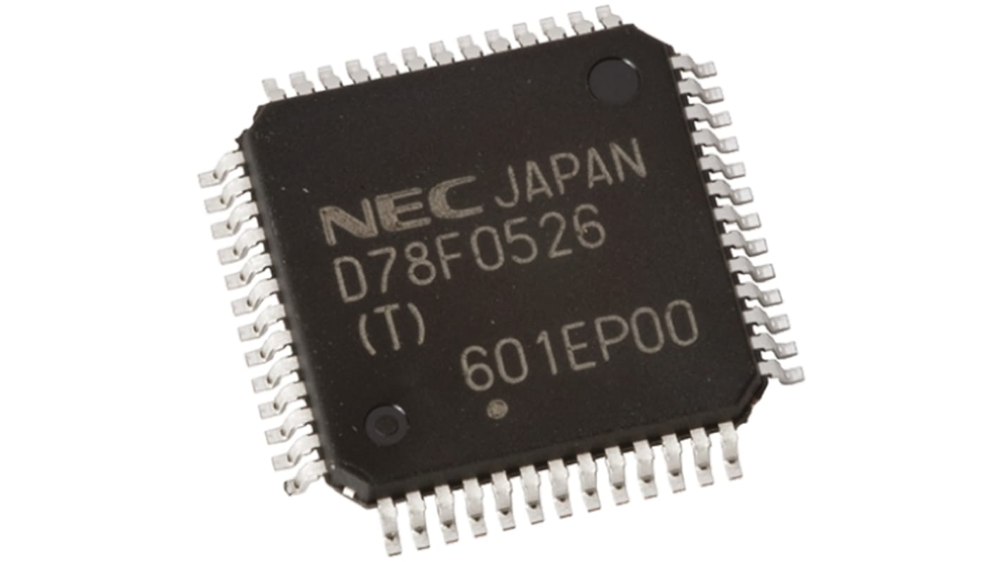 Renesas Electronics UPD78F0433GB-GAG-AX, 8bit 78K0 Microcontroller, 78K0, 10MHz, 32 kB Flash, 52-Pin LQFP