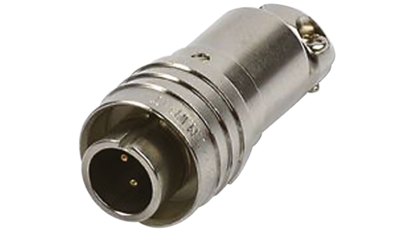 Tajimi Electronics Circular Connector, 2 Contacts, Cable Mount, Miniature Connector, Plug, Male, PRC05 Series