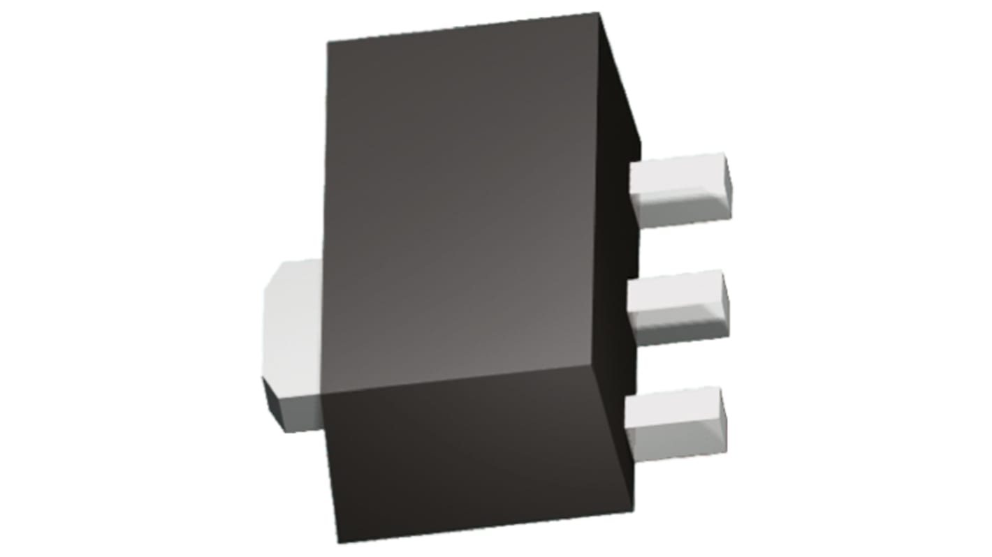 Transistor, NPN Simple, 1 A, 80 V, MiniP3 F2 B, 3 broches Dual
