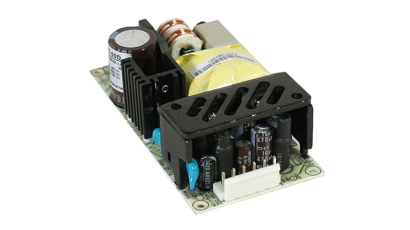 MEAN WELL Switching Power Supply, RPT-60C, 5 V dc, ±15 V dc, 1.5 A, 4 A, 500 mA, 50W, Triple Output, 127 → 370 V