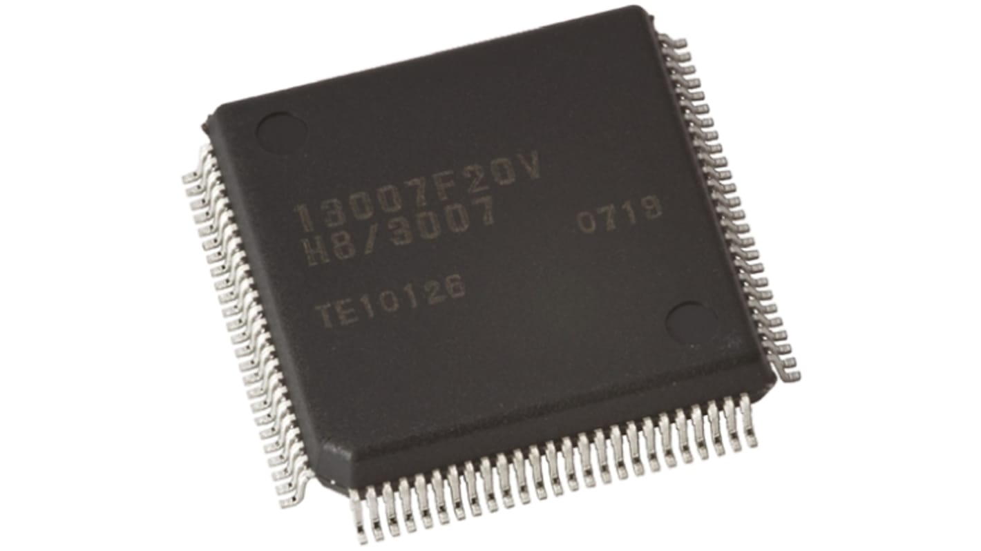 Renesas Electronics HD64F3064BF25-V, Microprocessor H8 16/32bit CISC 25MHz 100-Pin PQFP