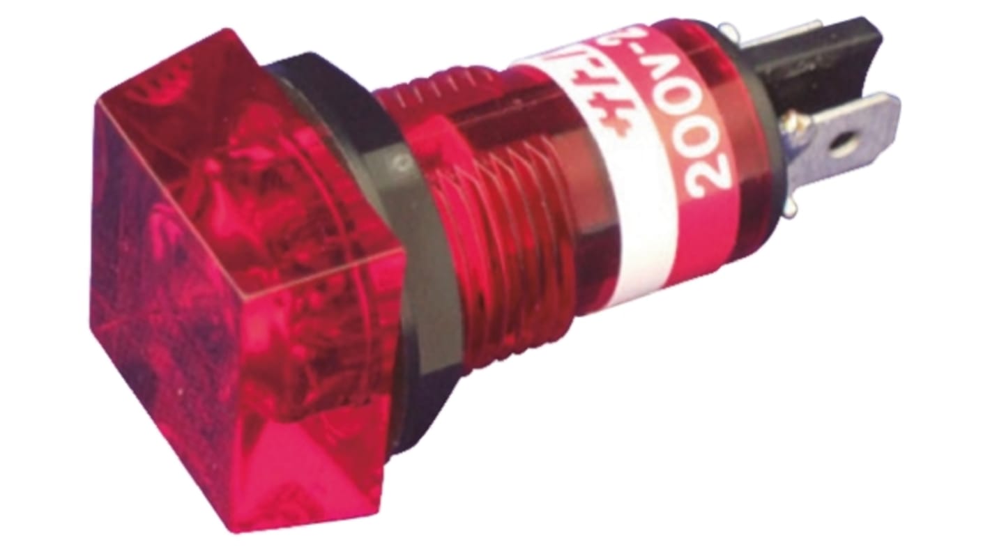 Red Neon Indicator Lamp, 200 → 250 V ac