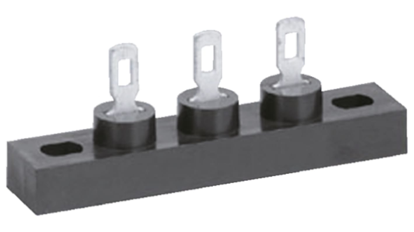 Sato Parts Non-Fused Terminal Block, 3-Way, 10A, Solder Termination