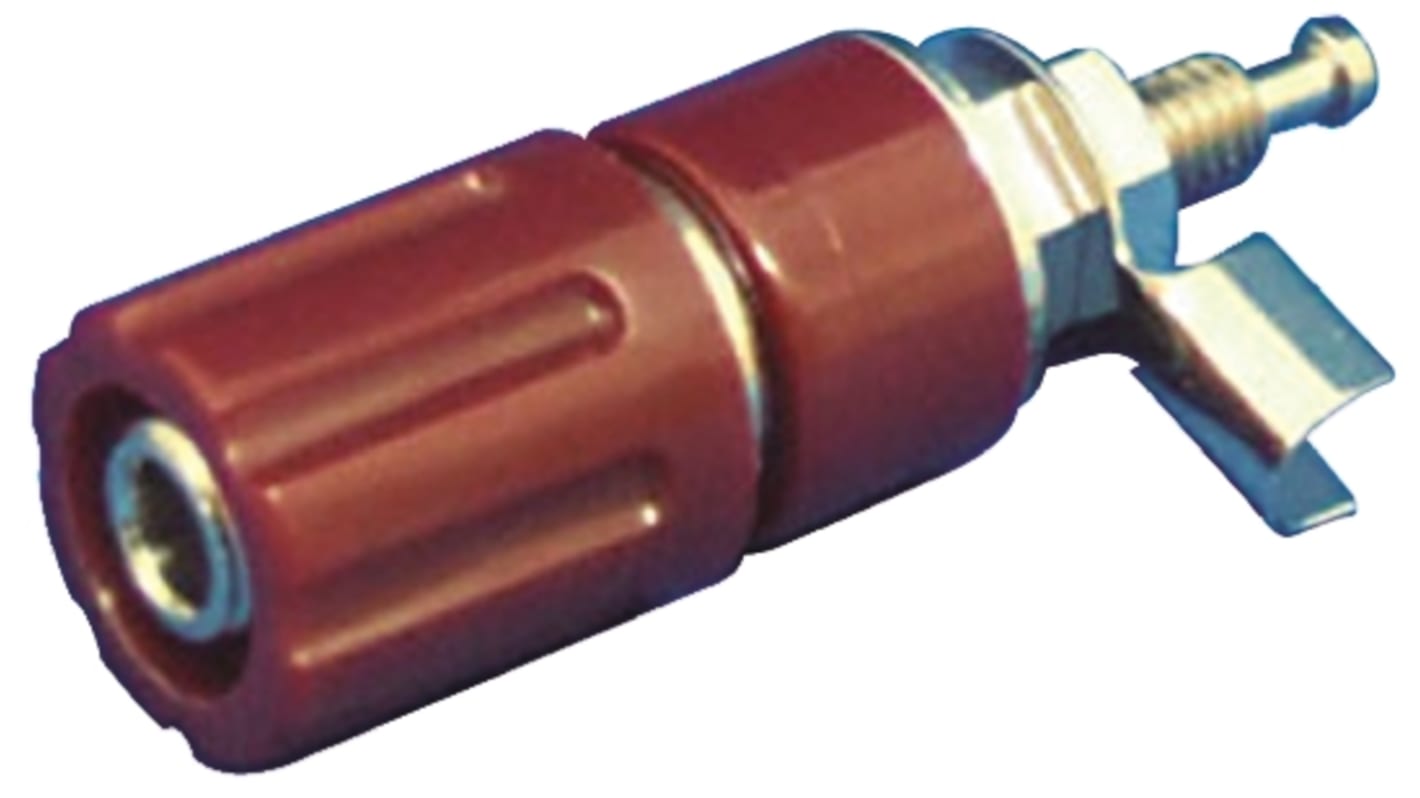 Sato Parts Red Terminal Post, 125V, 10A, M4 x 0.7 Thread