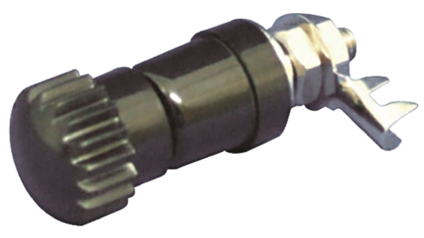 Sato Parts Black Terminal Post, 600V, 30A, M5 x 0.8 Thread