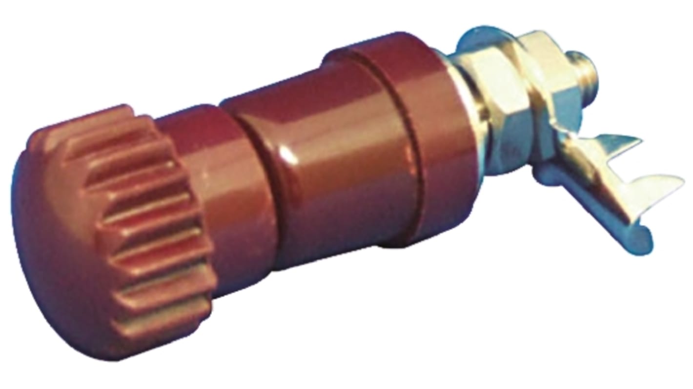 Sato Parts Red Terminal Post, 600V, 30A, M5 x 0.8 Thread