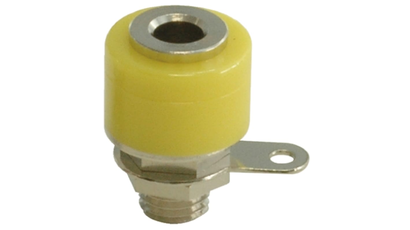 Sato Parts Yellow Terminal Post, 30V, 3A, M6 x 0.75 Thread