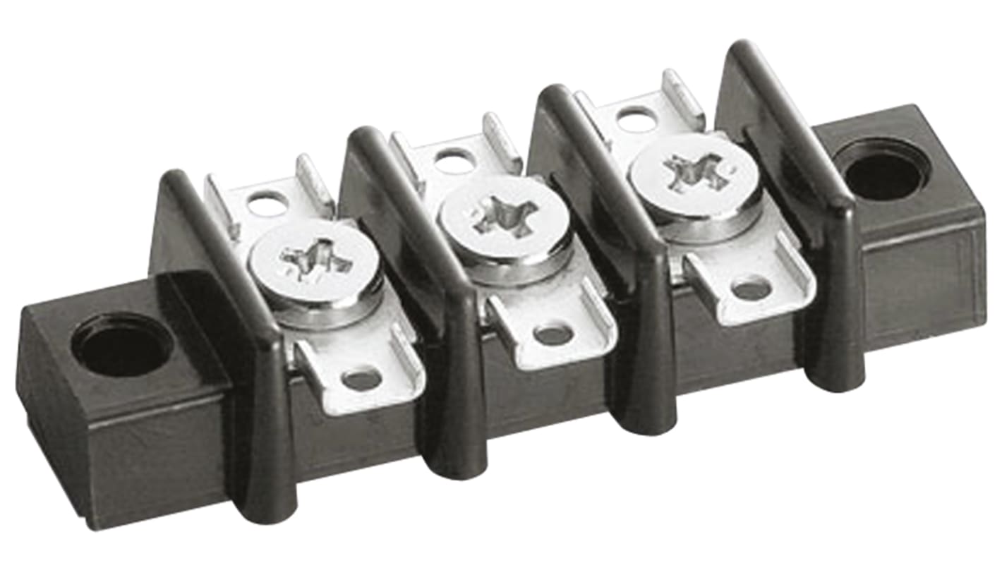 ML-3161-3P | Sato Parts Non-Fused Terminal Block, 3-Way, 6A, Screw Down ...