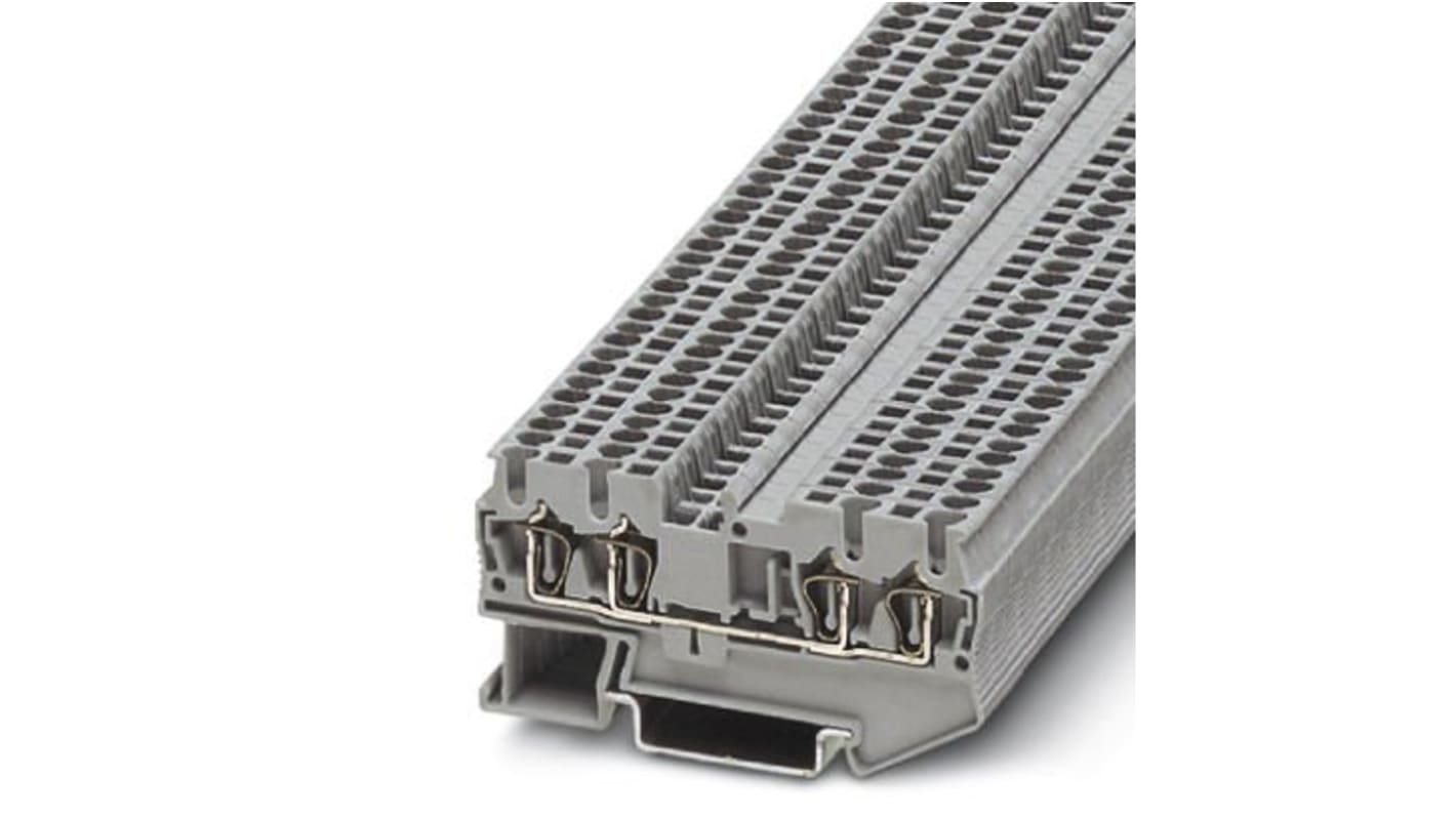 Phoenix Contact ST 1.5-QUATTRO Series Grey Feed Through Terminal Block, 1.5mm²