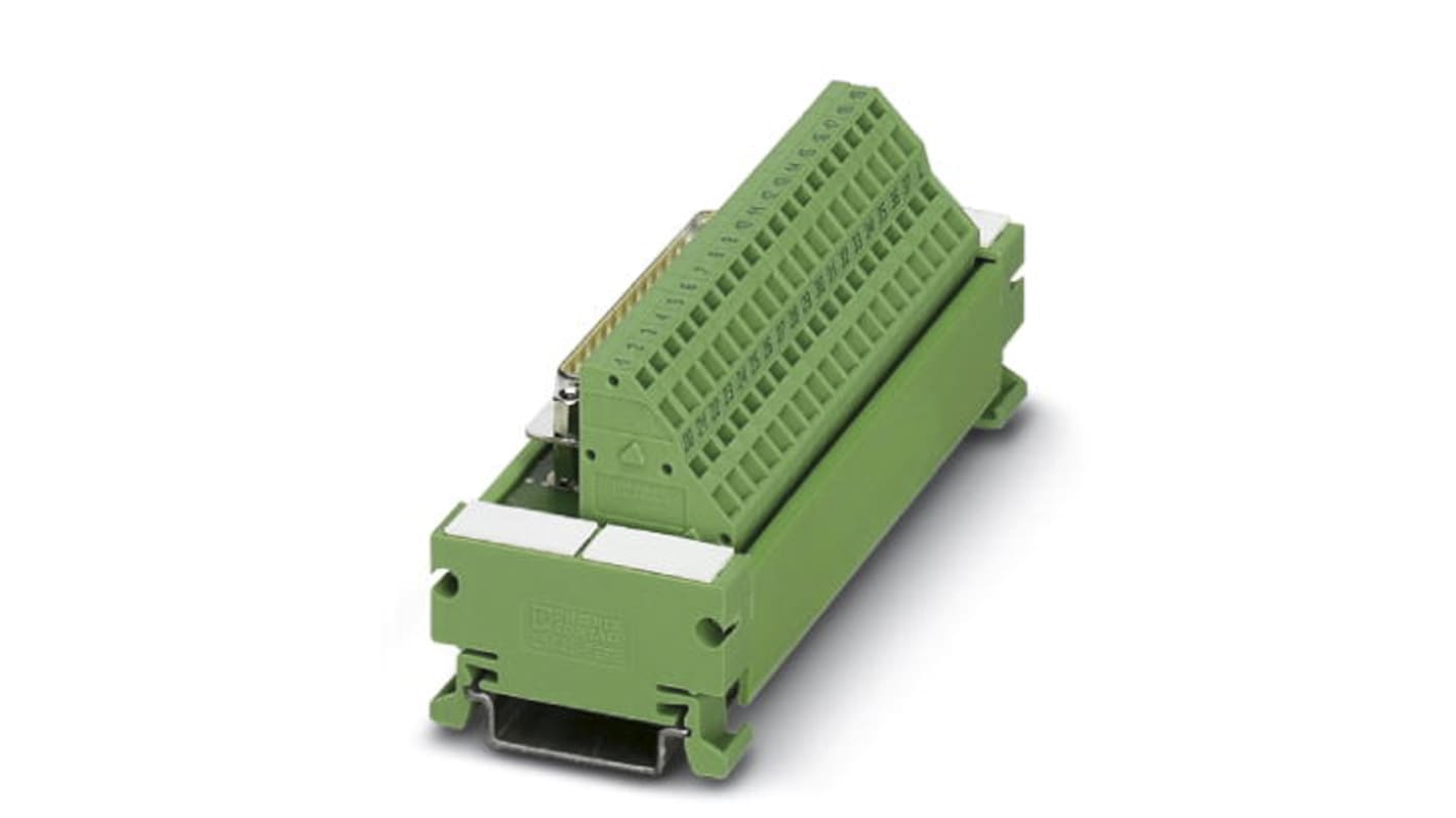 Modulo d'interfaccia, Phoenix Contact, D-sub, Montaggio guida DIN, Femmina, 15 poli, 25 V ca, 60 V cc, 2.5A