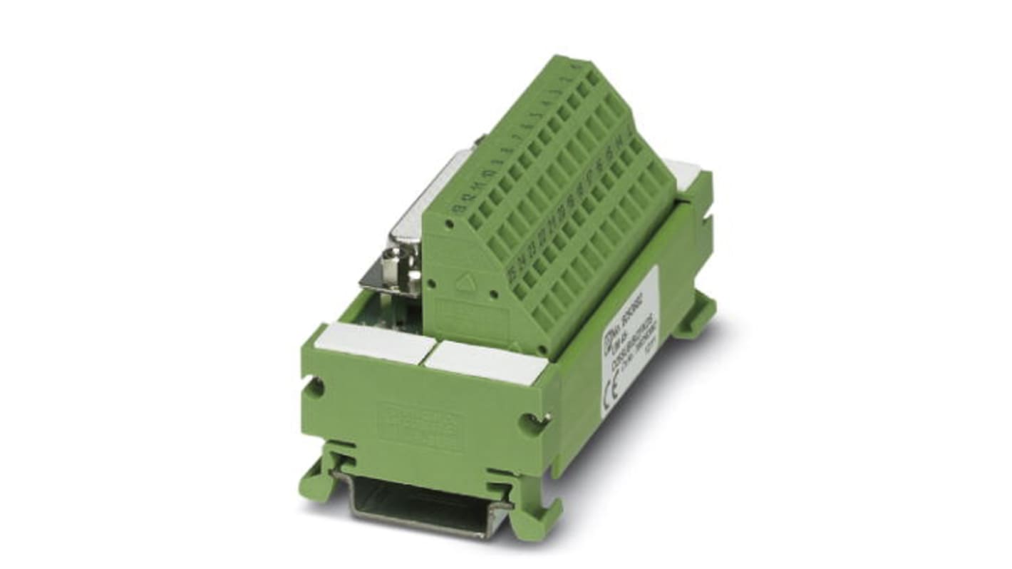 Interfész modul D-sub DIN-sínre szerelhető, Nő, 25 pólusú, 25 V AC, 60 V DC, 2.5A, 90mm