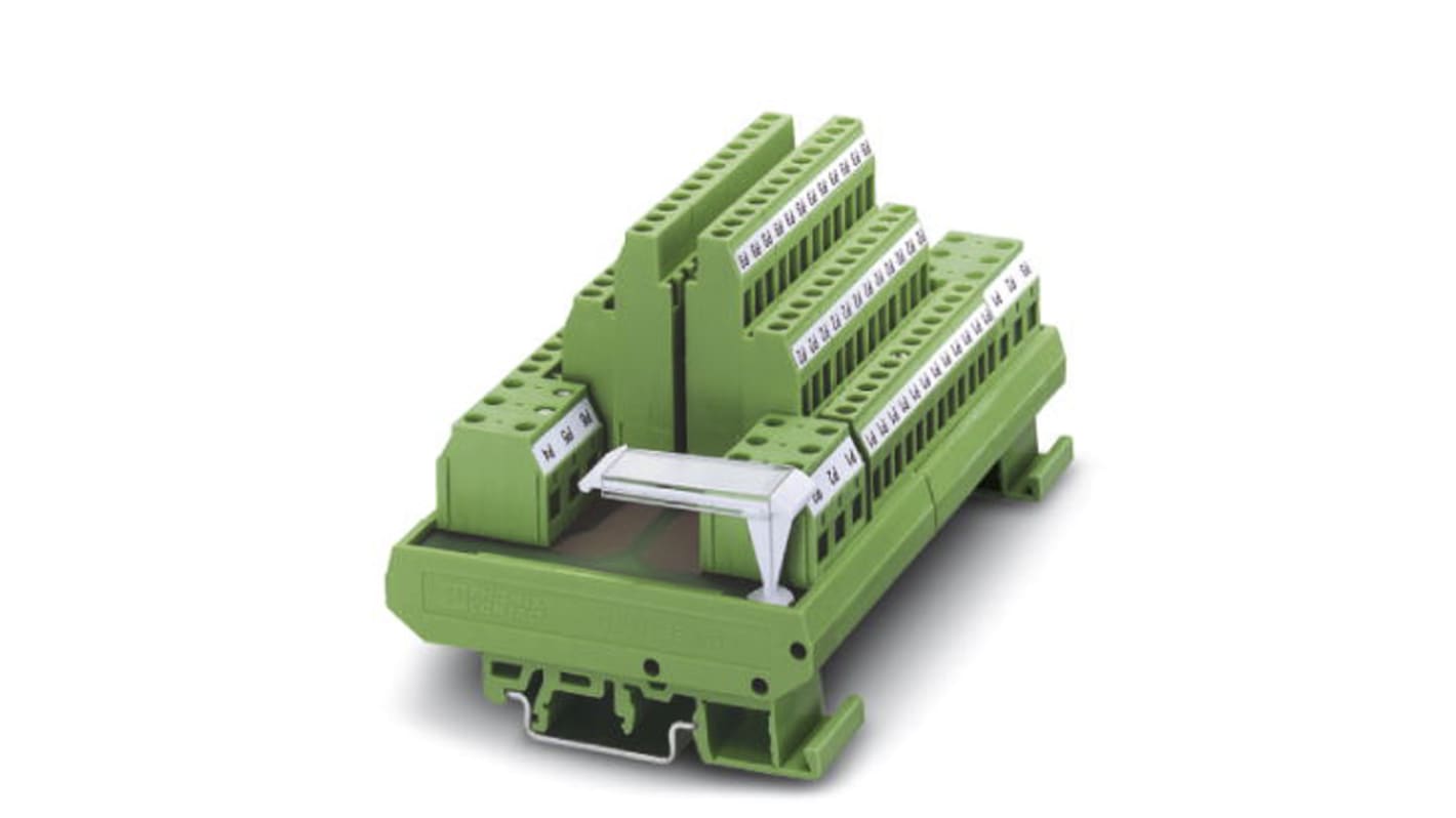 Interfész modul DIN-sínre szerelhető, 24 pólusú, 250 V AC/DC, 16A, 77mm