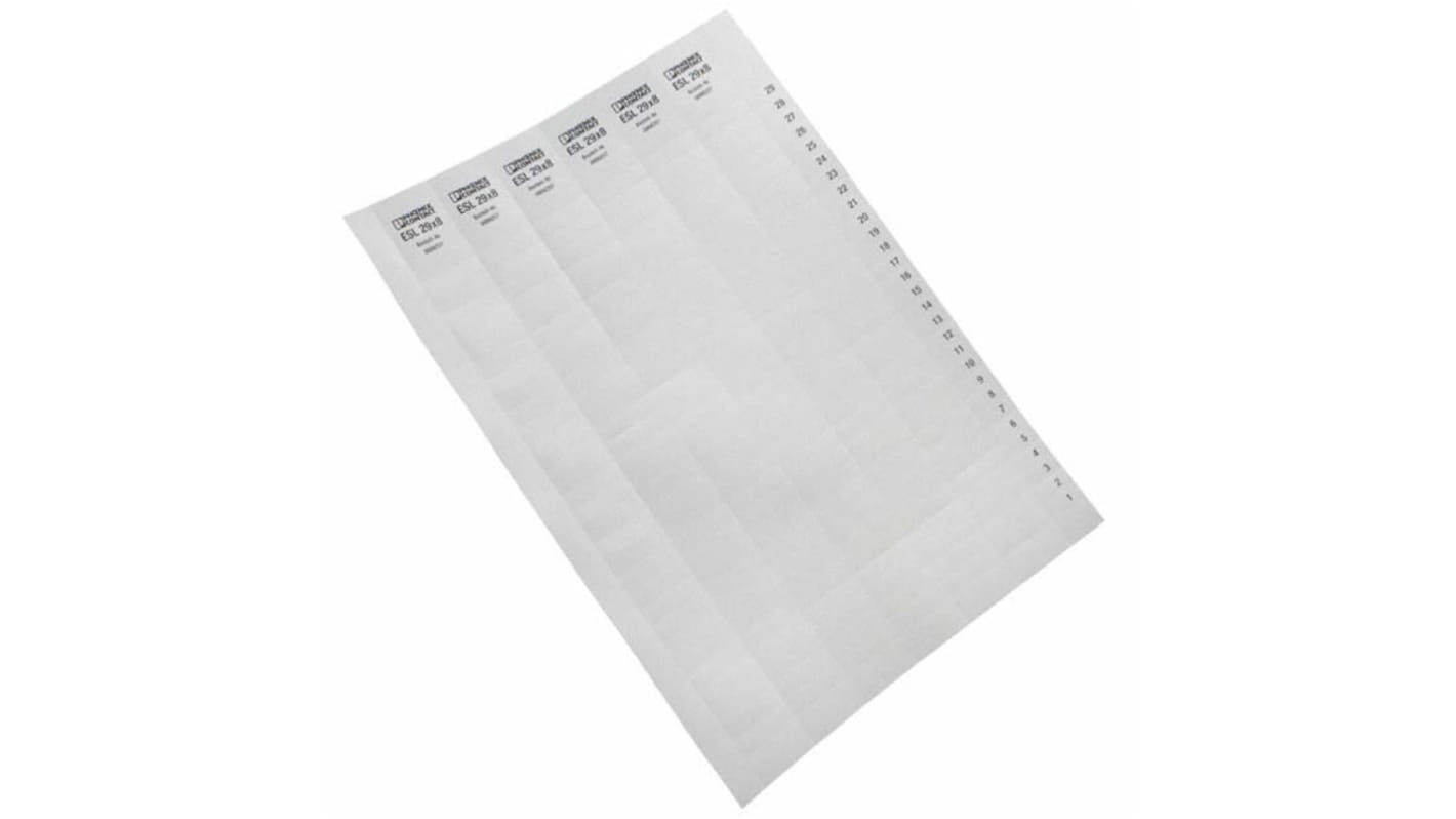 Phoenix Contact, ESL 29X 8 Marker Strip for use with Terminal Blocks