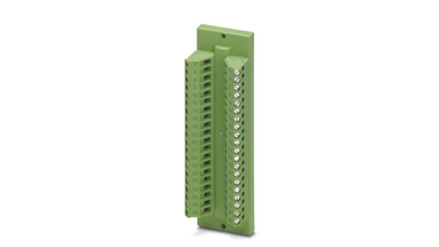 Phoenix Contact 40-Contact Non-Fuse DIN Rail Terminal, IDC Connector, Panel Mount, 40A