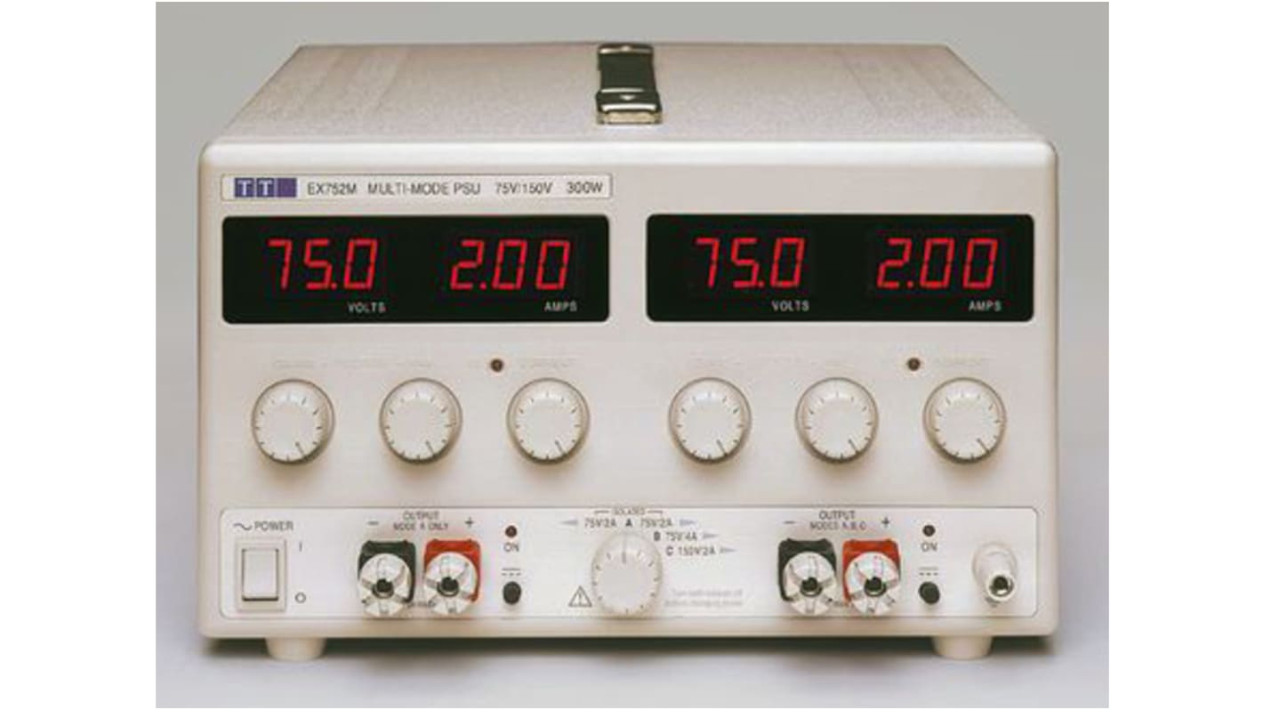 Napájecí zdroj stolice, počet výstupů: 2výstupový 75 V, 150 V 2 A, 4 A 300W, s DKD kalibrací