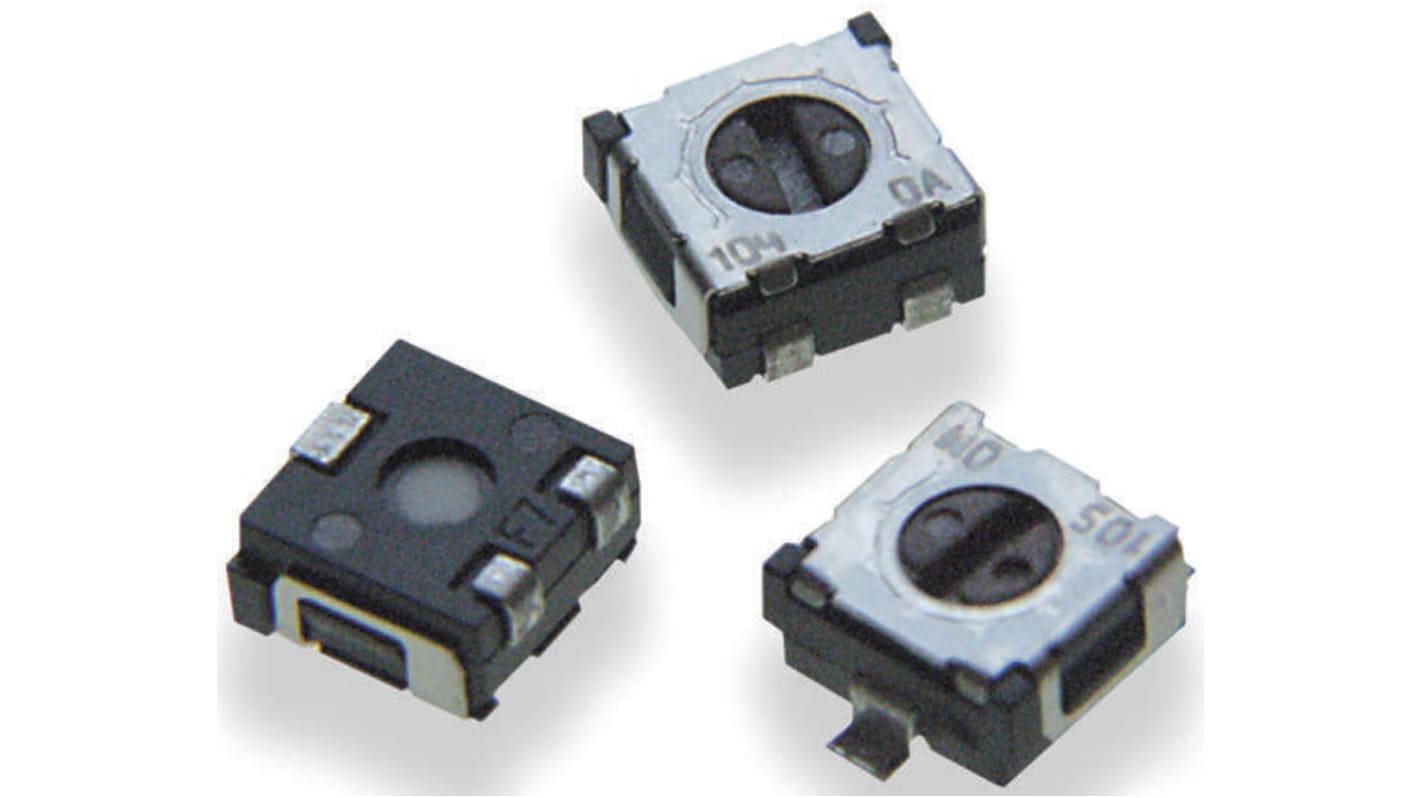 TE Connectivity 3213 1-Gang SMD Trimmer-Potentiometer, Einstellung von oben, 500Ω, ±20%, 0.125W, J-Schraubkloben, L.