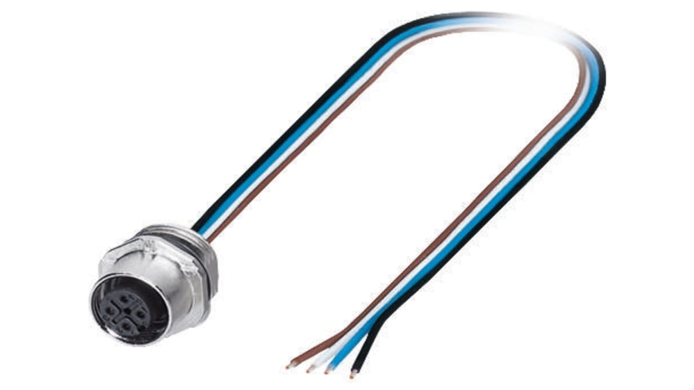 Phoenix Contact Female 8 way M12 to Sensor Actuator Cable, 500mm