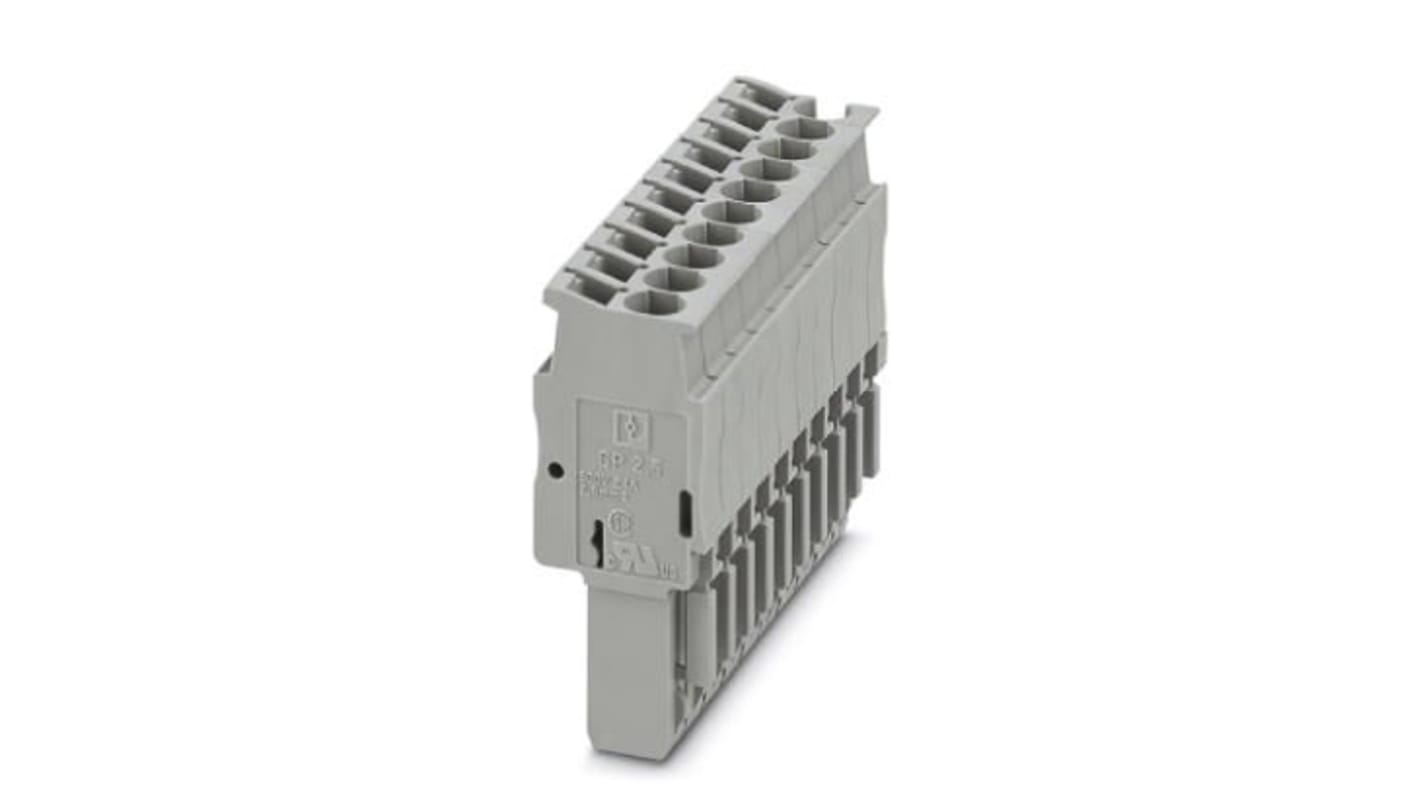 3040342 Phoenix Contact 10 Way Pluggable Terminal Block, Plug, Spring