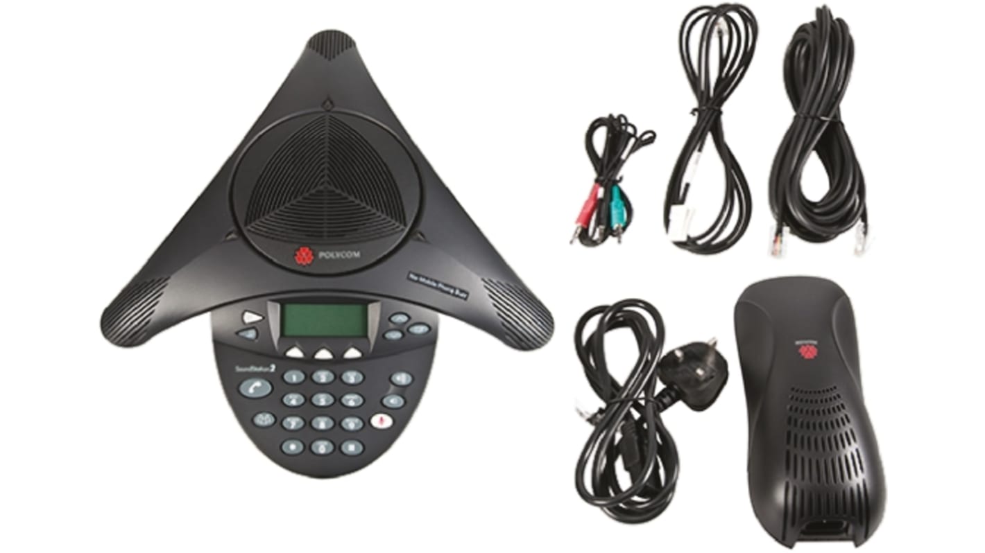 Polycom, Telefon  med LCD Display, Bordmodel, væg