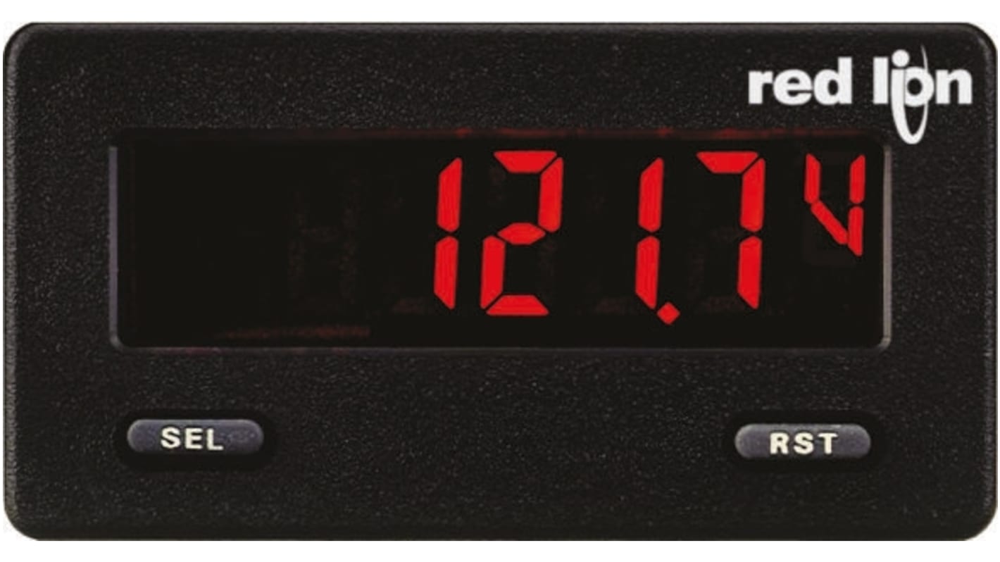 Voltímetro digital DC Red Lion, con display LCD, 5 dígitos, precisión ±0,1%, dim. 68mm x 33mm