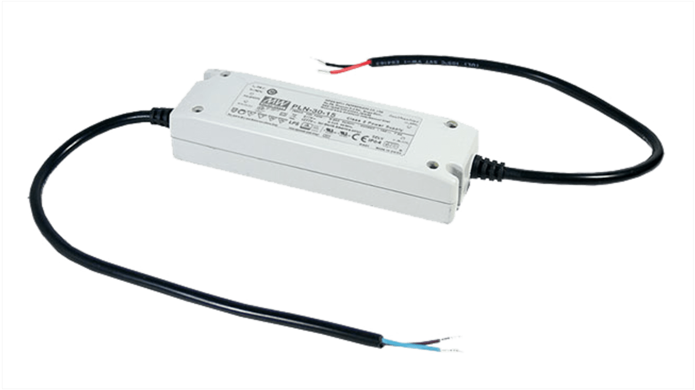 Driver LED Mean Well, 30W, IN 127 → 370 V dc, 90 → 264 V ac, OUT 12V, 2.5A