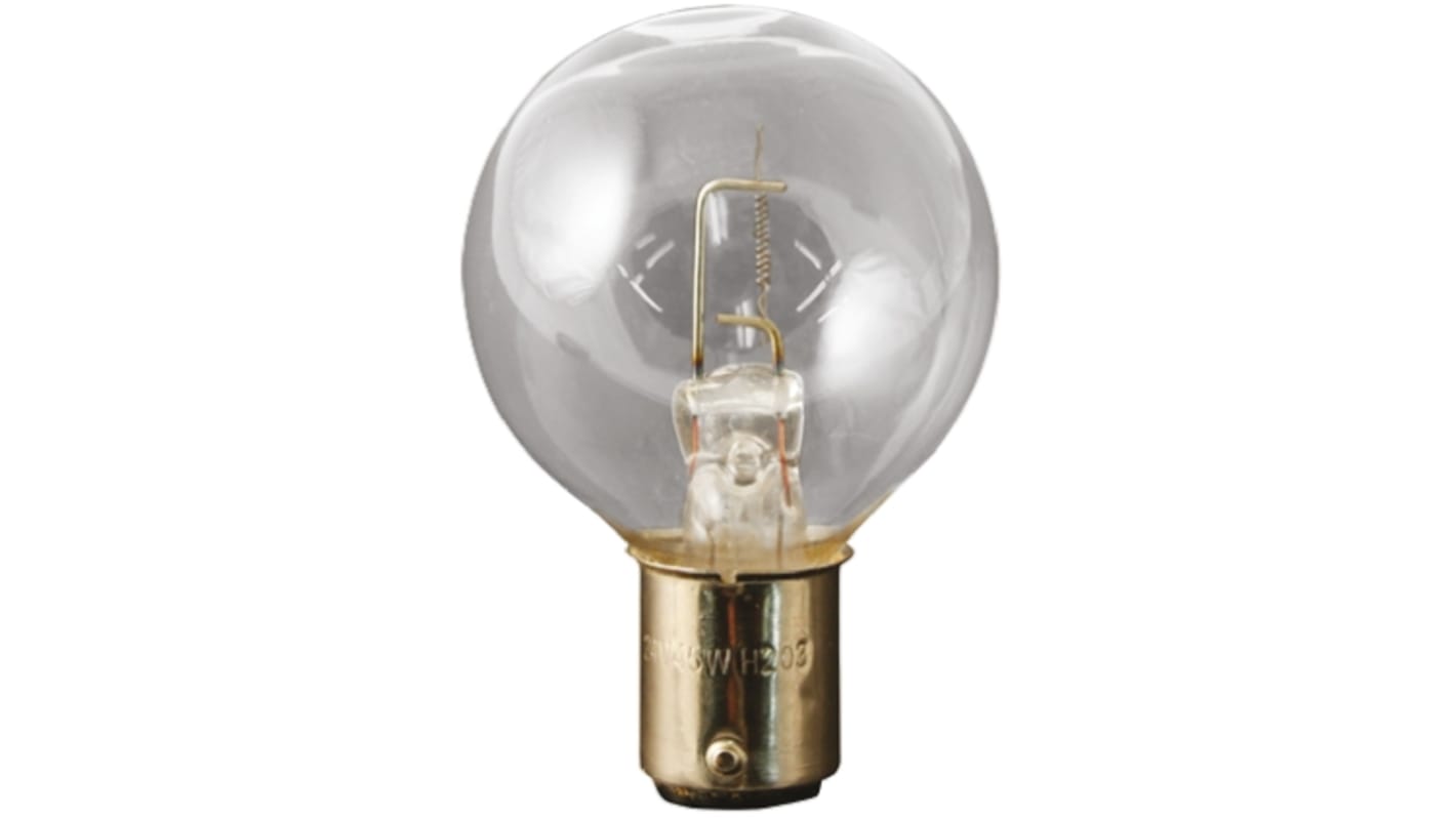 Moflash Incandescent Clear Bulb, BA15d 12 V dc