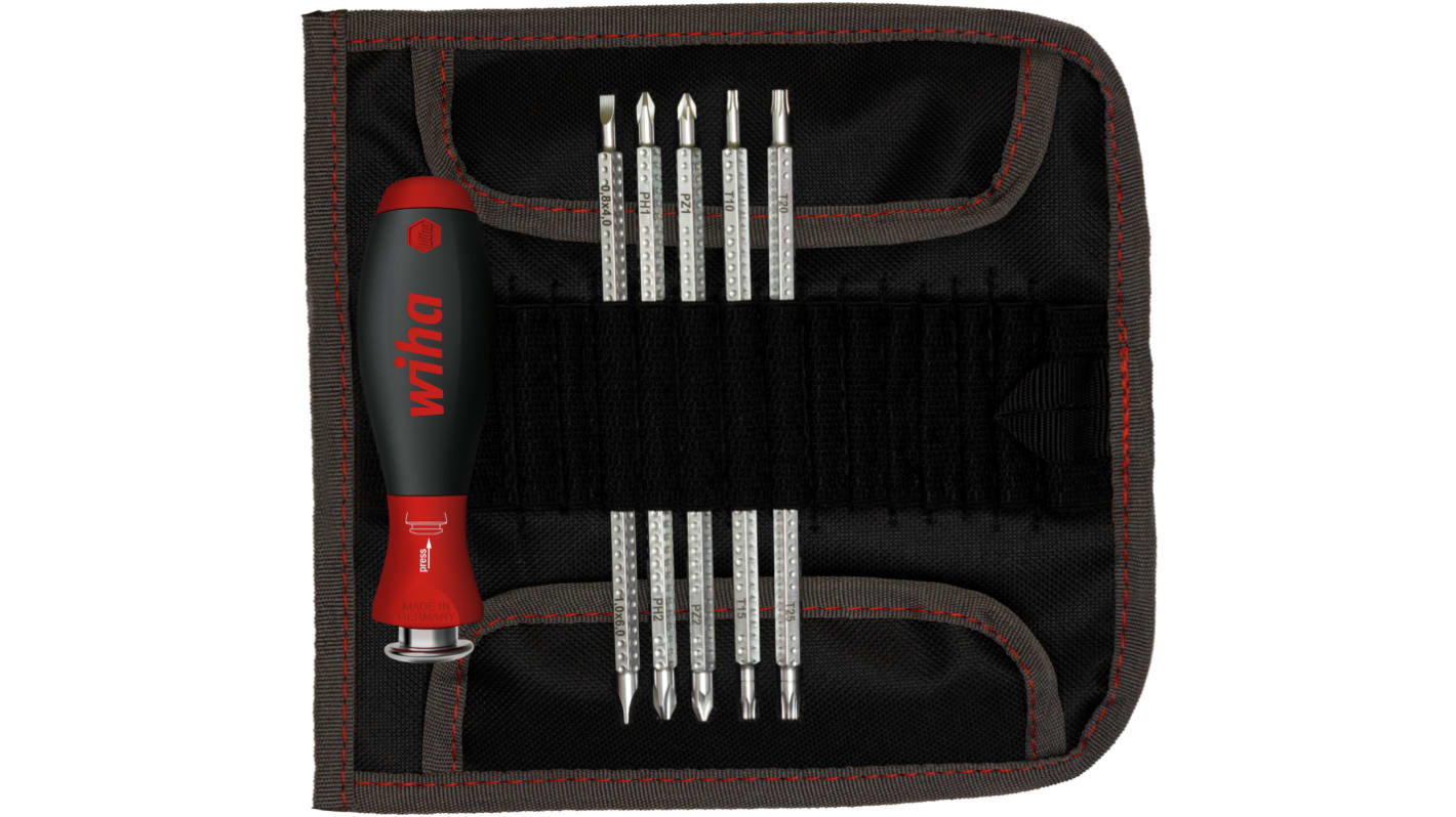 Wiha Hexagon, Phillips, Slotted Screwdriver Set, 6-Piece