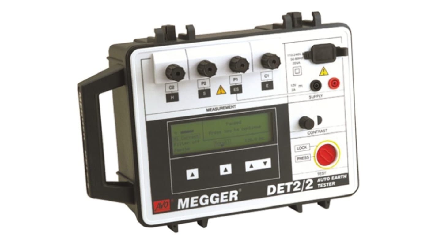 Megger DET2/2 Earth & Ground Resistance Tester, 19.99kΩ RS