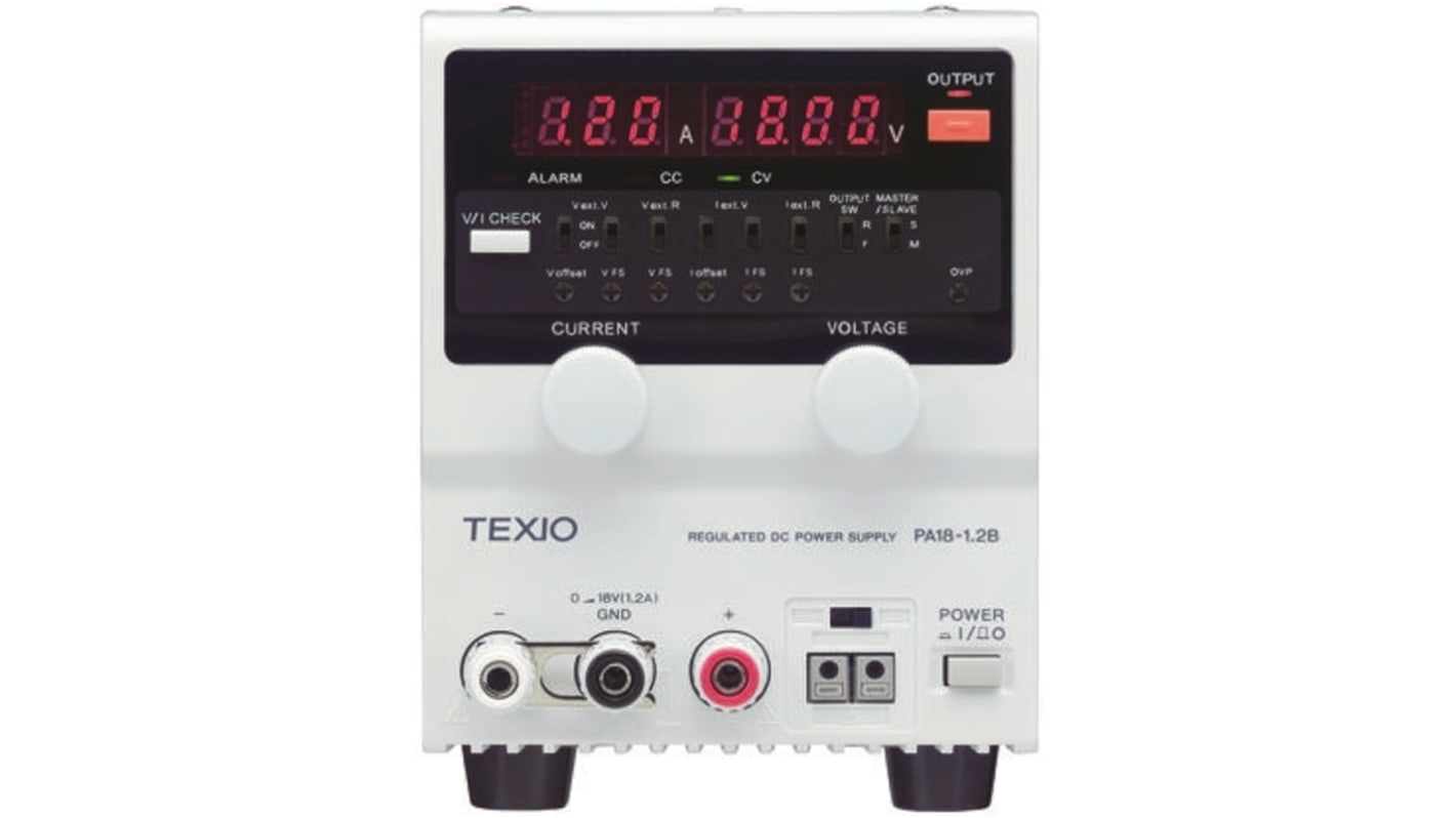 Texio Corporation ベンチ電源, 出力数：1, 0 → 18V, 0 → 5A