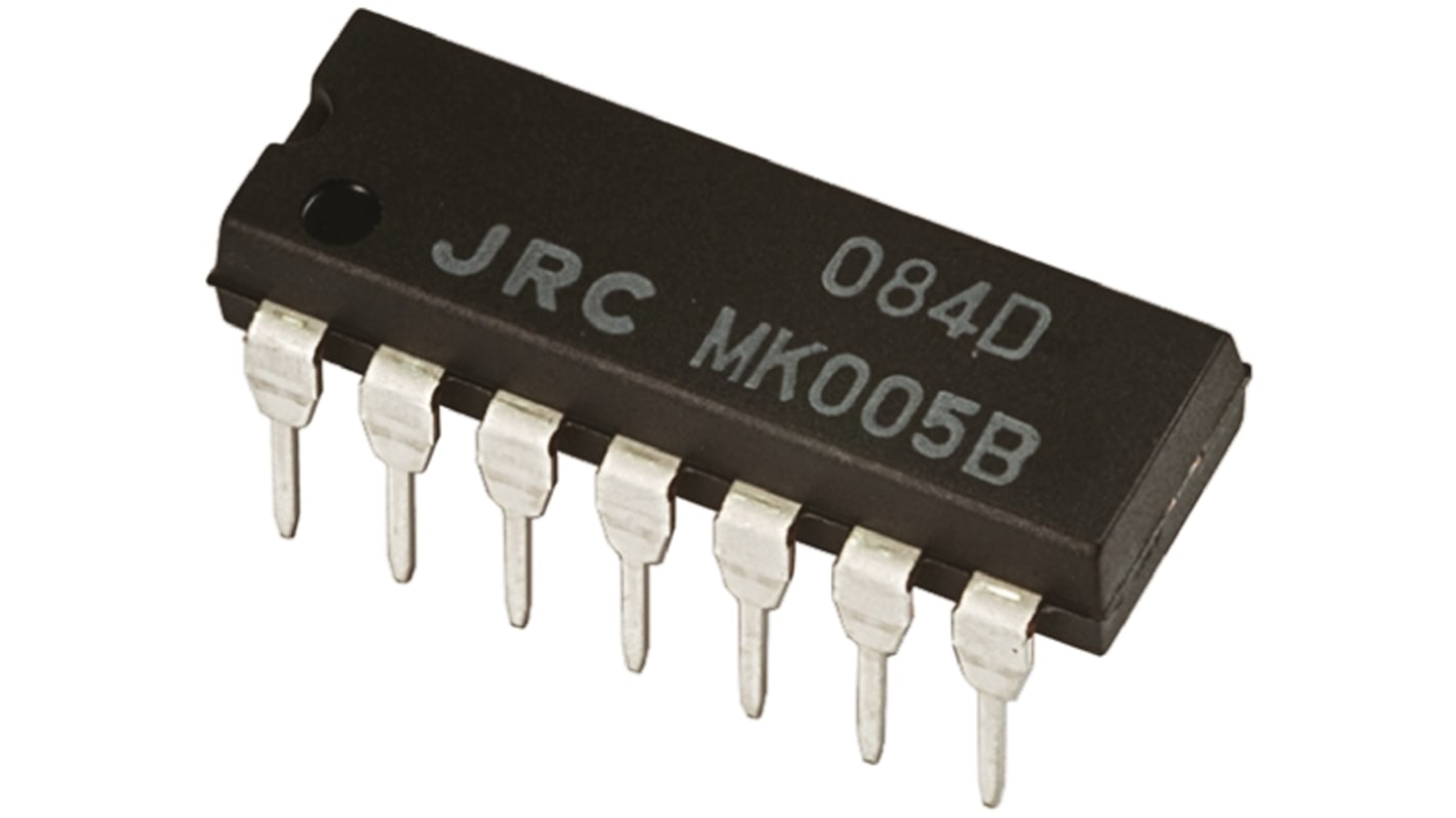 NJU7034D Nisshinbo Micro Devices, Op Amp, 1.5MHz, 5 → 15 V, 14-Pin PDIP