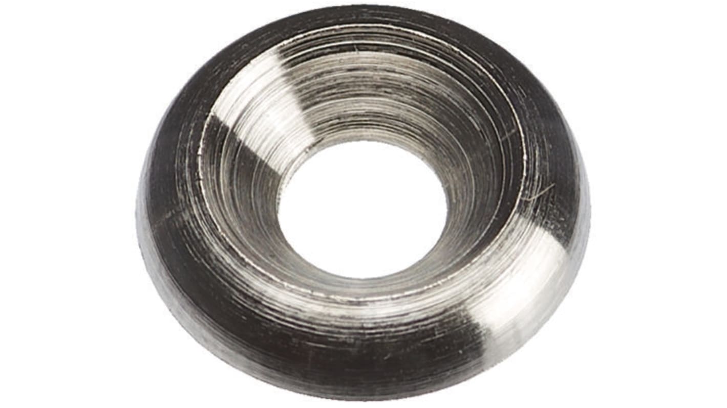 Nickel Plated Brass Cup Washers, M4