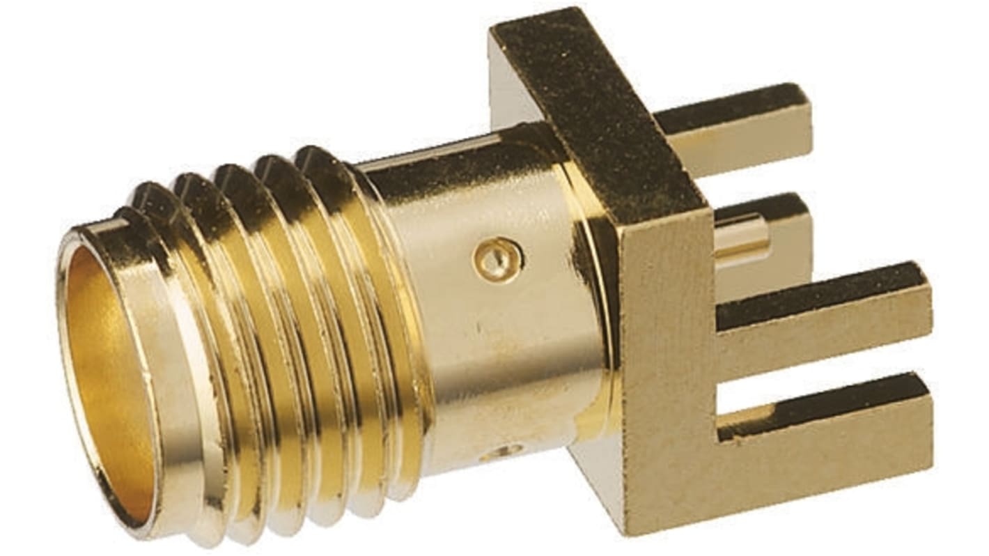 Yuetsu, jack Edge Mount SMA Connector, Solder Termination, Straight Body