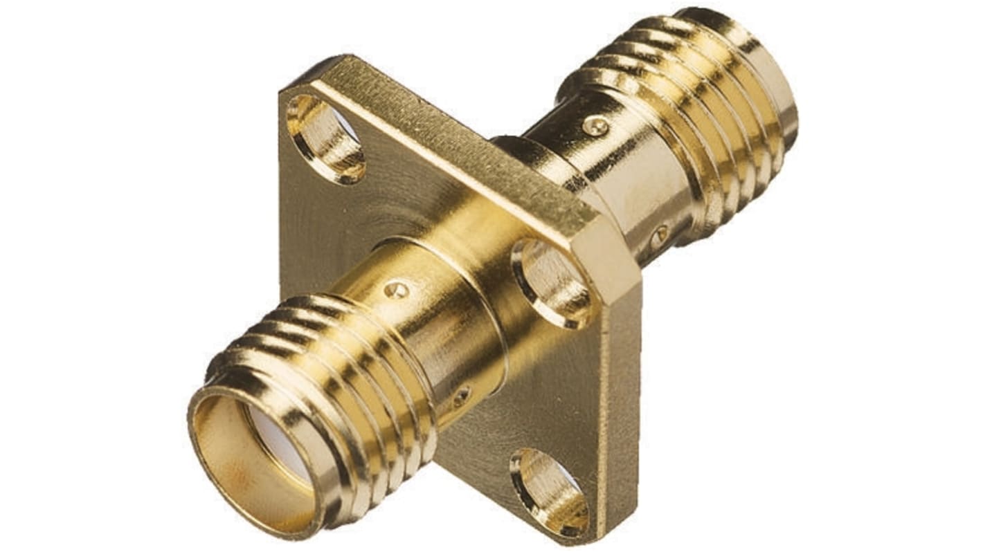 Yuetsu, jack Flange Mount SMA Connector, Solder Termination, Straight Body