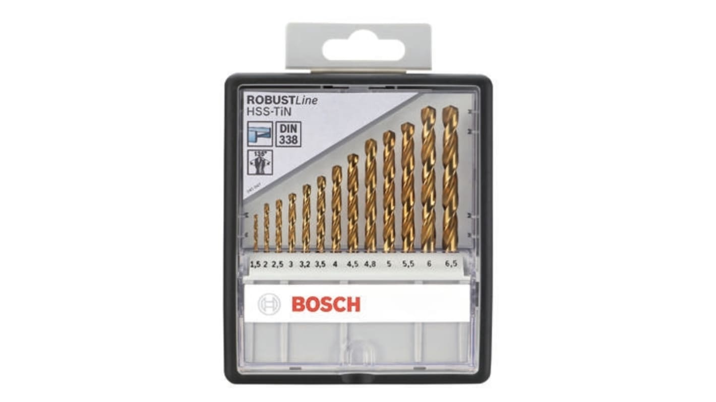 Set punte per trapano Bosch in HSS-Tin, Ø da 1.5mm a 6.5mm, 13 pezzi