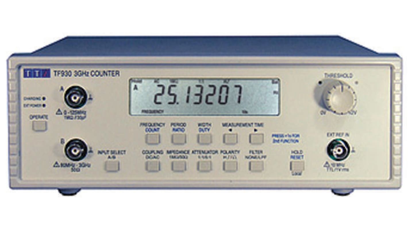 AimTTi TF930 Frequency Counter, 0.001 Hz Min, 3GHz Max, 10 Digit Resolution With RS