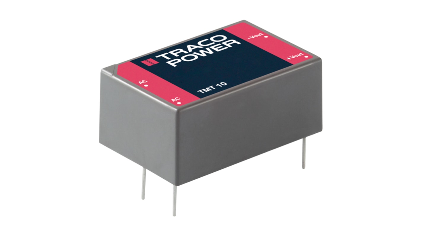 TRACOPOWER Switching Power Supply, TMT 10105, 5V dc, 2A, 10W, 1 Output, 85 → 264 V ac, 85 → 370 V dc